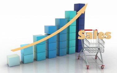 Satış büyüme grafiği. bir daha iyiye sunulması Ekonomi ve mal ve hizmet satışından iş gelir artışı