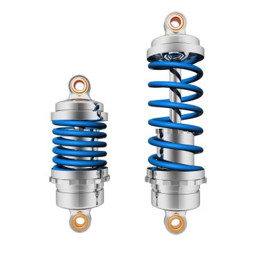 Beyaz arka plan üzerinde izole amortisörler