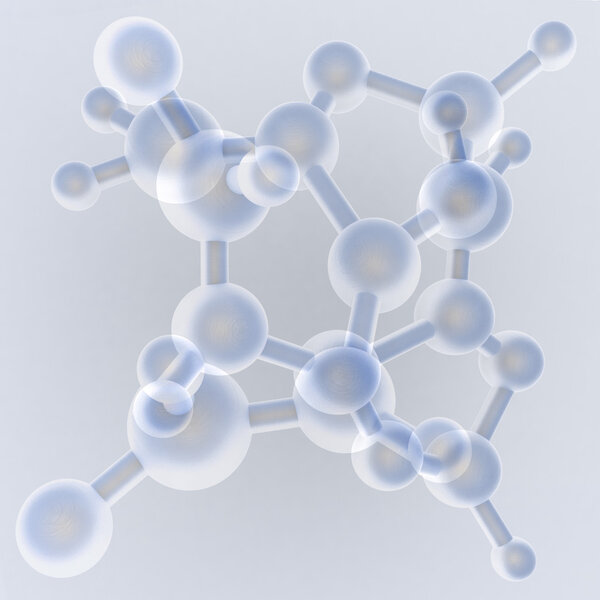 3d render illustration molecule