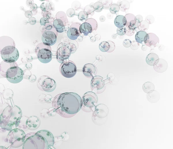 3D рендеринг фона молекулы — стоковое фото