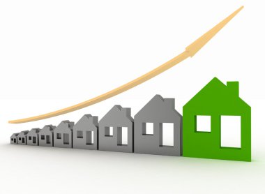 büyüme grafik üzerinde gösterilen gayrimenkul