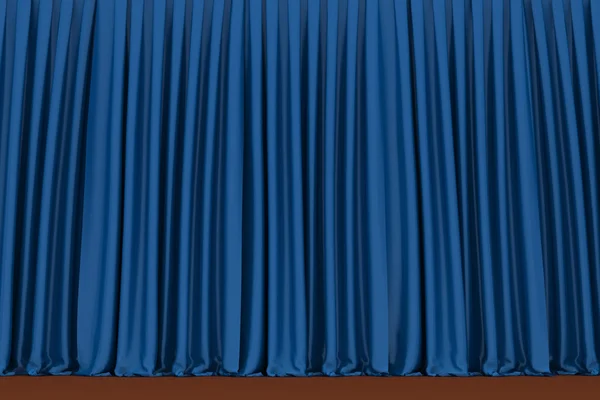 Blue theater curtain, background — Stock Photo, Image