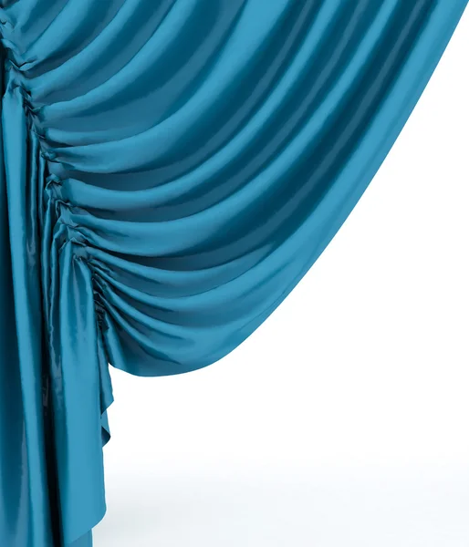 Blue theater curtain, background — Stock Photo, Image