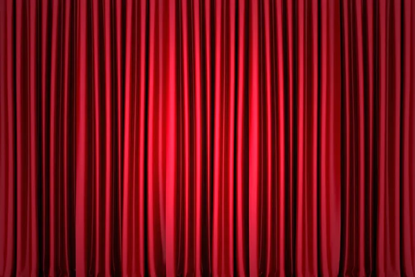 Achtergrondafbeelding van rode zijde fase gordijn op theater — Stockfoto