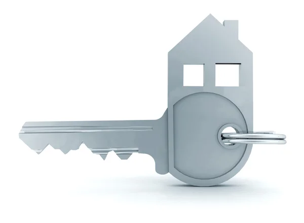 3D model symbol domu klucz — Zdjęcie stockowe