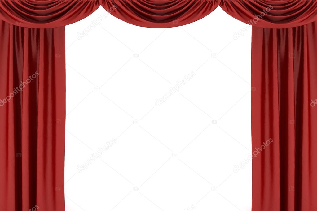 Hintergrundbild Von Roter Seide Bühne Vorhang Für Theater