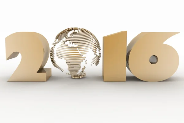 2016 year. Isolated 3D image — Stock Photo, Image