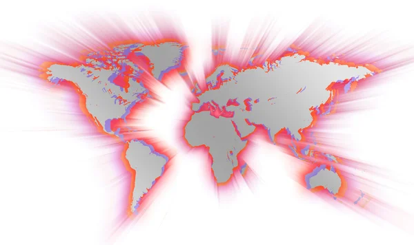 3d imagem mapa global — Fotografia de Stock