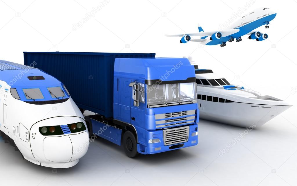 Transport. 3d render illustration