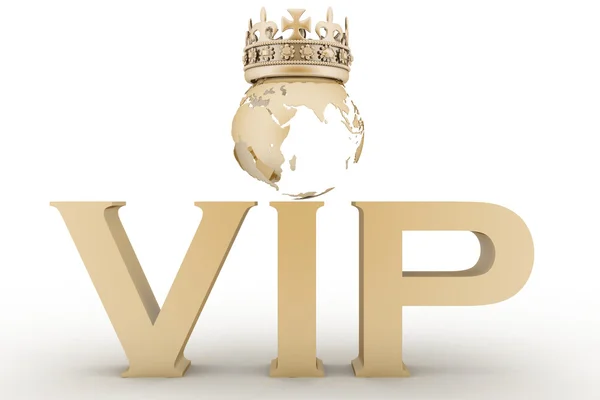 VIP abbreviation with a crown — Stock Photo, Image