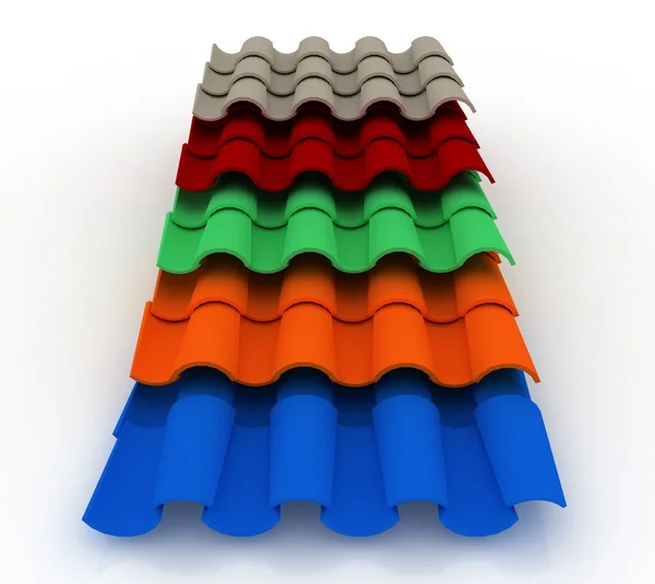 3d image roofing tiles — Stock Photo, Image