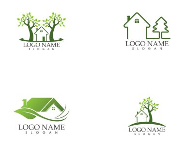 Ev yapımı doğa logo vektör şablonu oluşturuluyor