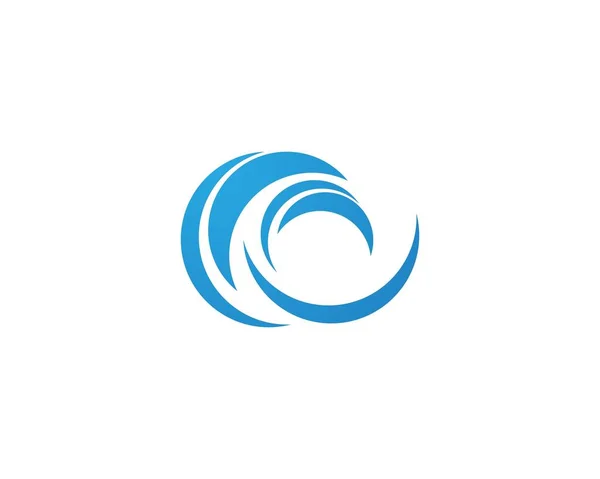 Wasserwelle Splash Symbol Logo Vektor — Stockvektor