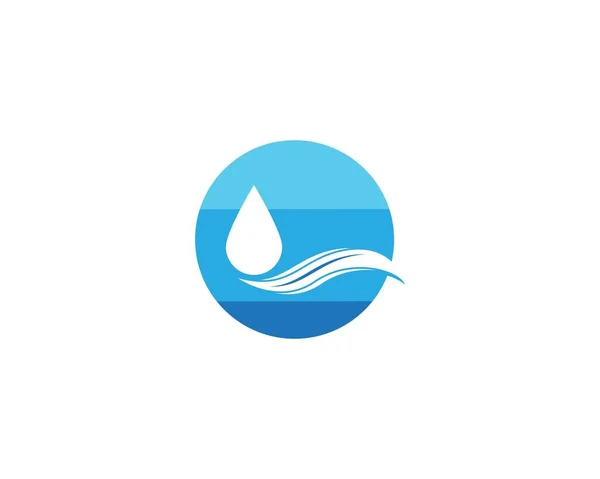 Wasserwelle Splash Symbol Logo Vektor — Stockvektor