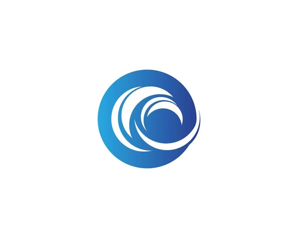 Wasserwelle Splash Symbol Logo Vektor — Stockvektor