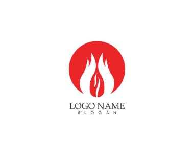 Alev logosu tasarım vektörü