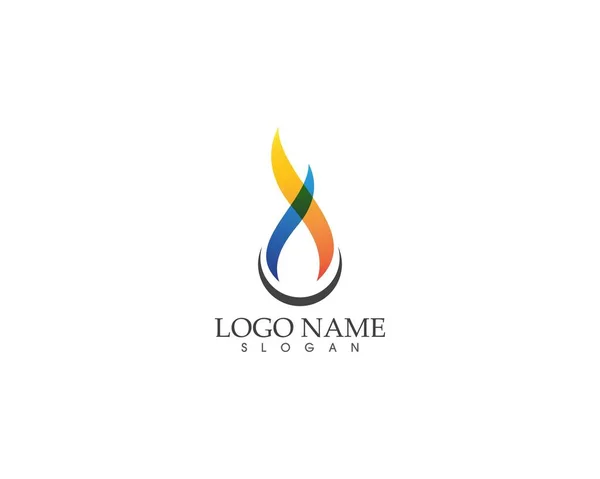 Alev logosu tasarım vektörü