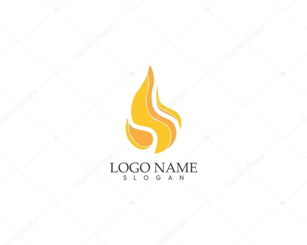 Fire flame logo design vector