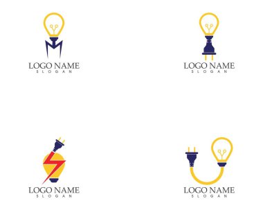 Dolgu simgesi logo vektörlü ampul 