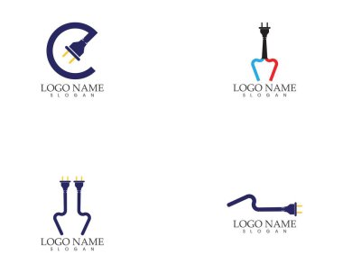 Kapsül logo vektörlü kablo elektriği