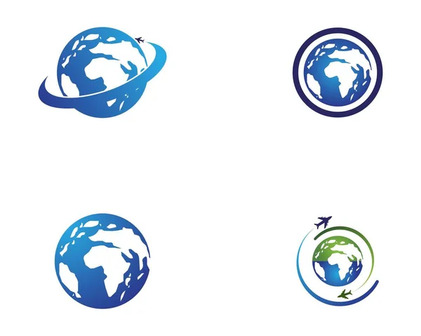 Globe Terre Logo Vecteur — Image vectorielle