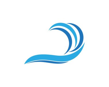 Deniz veya okyanus dalgaları, mavi su, sıçrama ve fırtına, vektör illüstrasyon