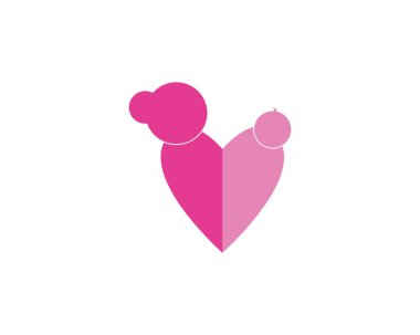 Anne ve bebek logo vektörü 