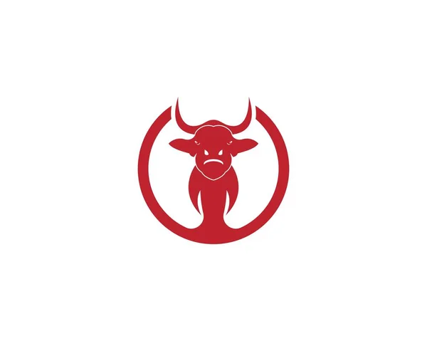 Boğa Başı Simgesi Logo Vektör Illüstrasyonu — Stok Vektör
