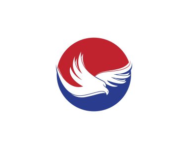 Şahin kartal kanat logo vektörü