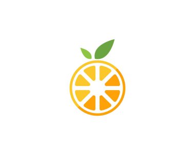 Turuncu meyve logosu tasarım şablonu