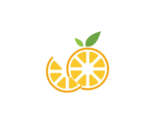 Turuncu meyve logosu tasarım şablonu