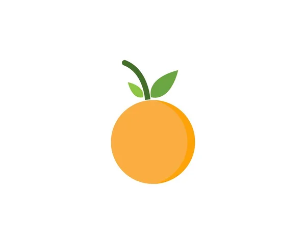 オレンジフルーツロゴデザインテンプレート — ストックベクタ