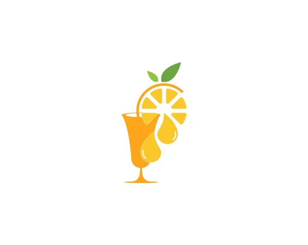 Векторный Шаблон Логотипа Апельсинового Сока — стоковый вектор