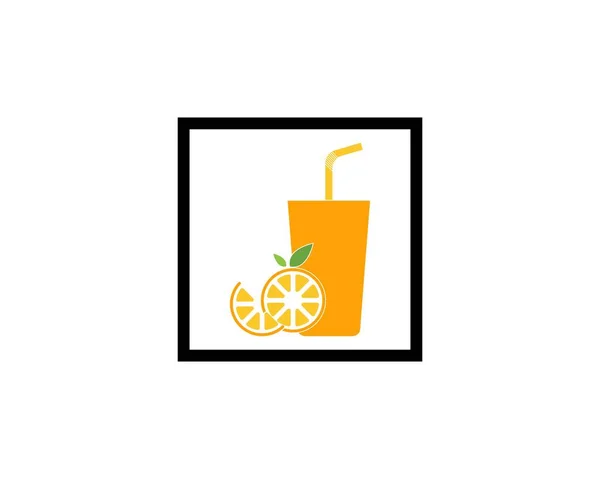 Vektorvorlage Für Orangensaft Logo — Stockvektor