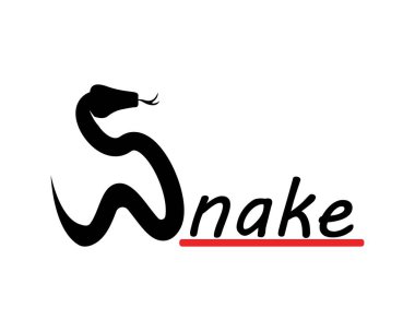 Yılan simgesi logo vektör illüstrasyonu