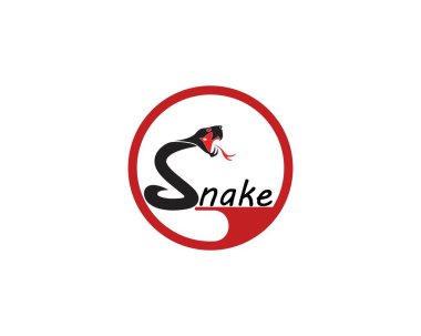 Yılan simgesi logo vektör illüstrasyonu