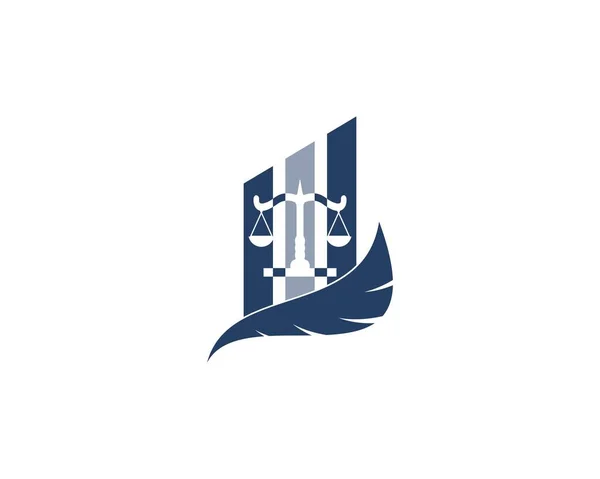 Kanzlei Und Justiz Logo Vektorvorlage — Stockvektor