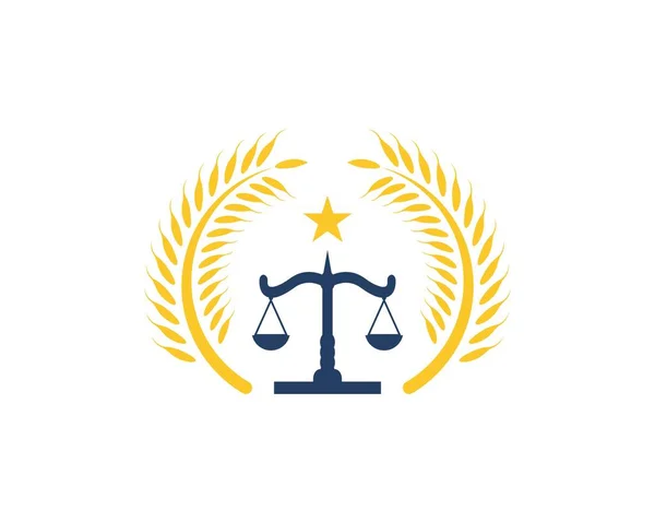 Escritório Advocacia Modelo Vetor Logotipo Justiça —  Vetores de Stock