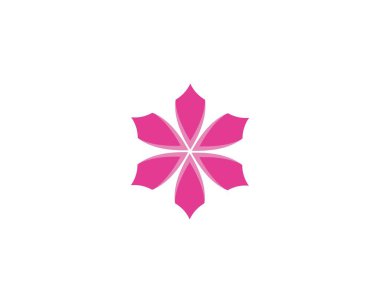 Çiçekli güzellik logosu şablonu