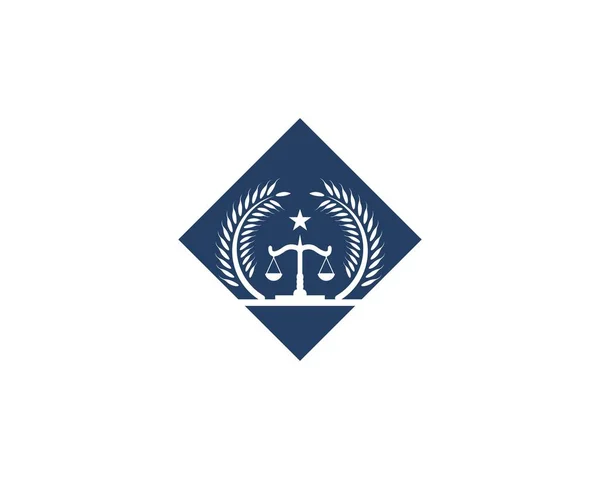 Firma Abogados Logotipo Justicia Plantilla Vector — Archivo Imágenes Vectoriales