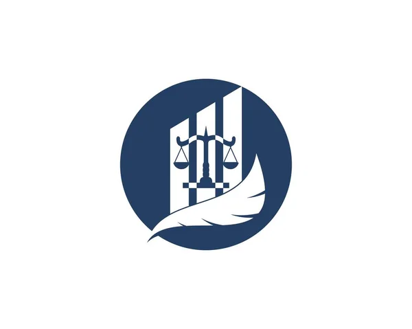 Kanzlei Und Justiz Logo Vektorvorlage — Stockvektor