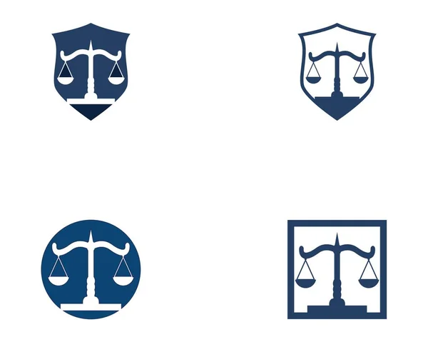 Firma Abogados Logotipo Justicia Plantilla Vector — Vector de stock