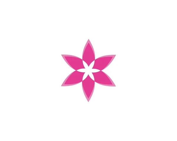 Blomma Skönhet Spa Logotyp Mall — Stock vektor
