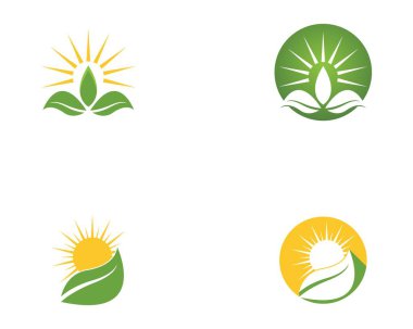Doğa yaprağı logo vektörü
