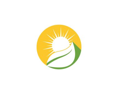 Doğa yaprağı logo vektörü