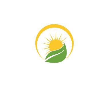 Doğa yaprağı logo vektörü