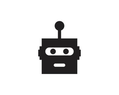 Robot simgesi logo şablonu 