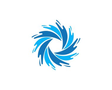 Deniz ya da okyanus dalgaları, mavi su, sıçrama vektörü çizimi