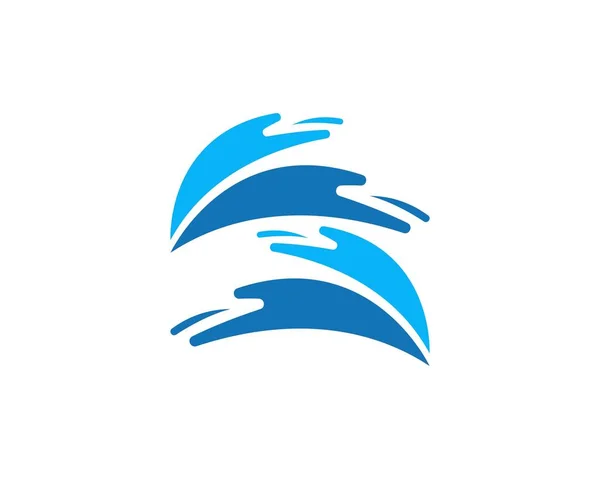Vorlage Für Wasserwellen Splash Symbol — Stockvektor