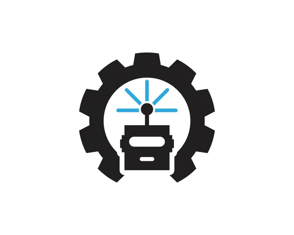 Plantilla Logotipo Icono Robot — Vector de stock